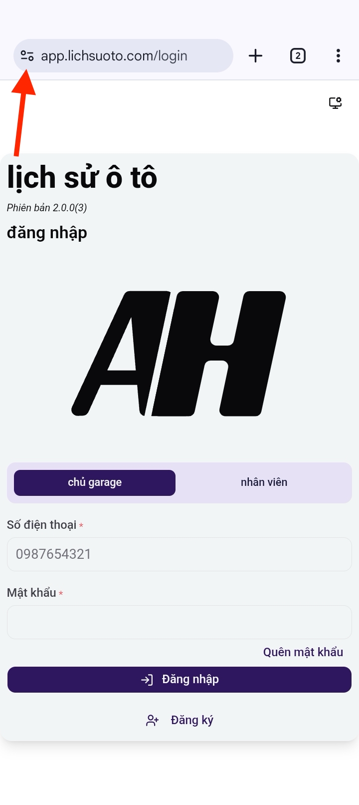 Truy cập trang web trên Chrome Android