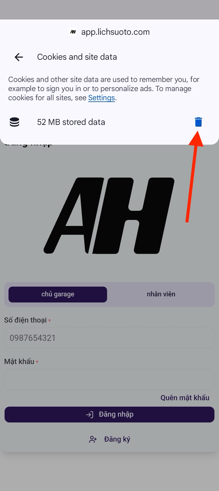 Cài đặt trang web trên Chrome Android