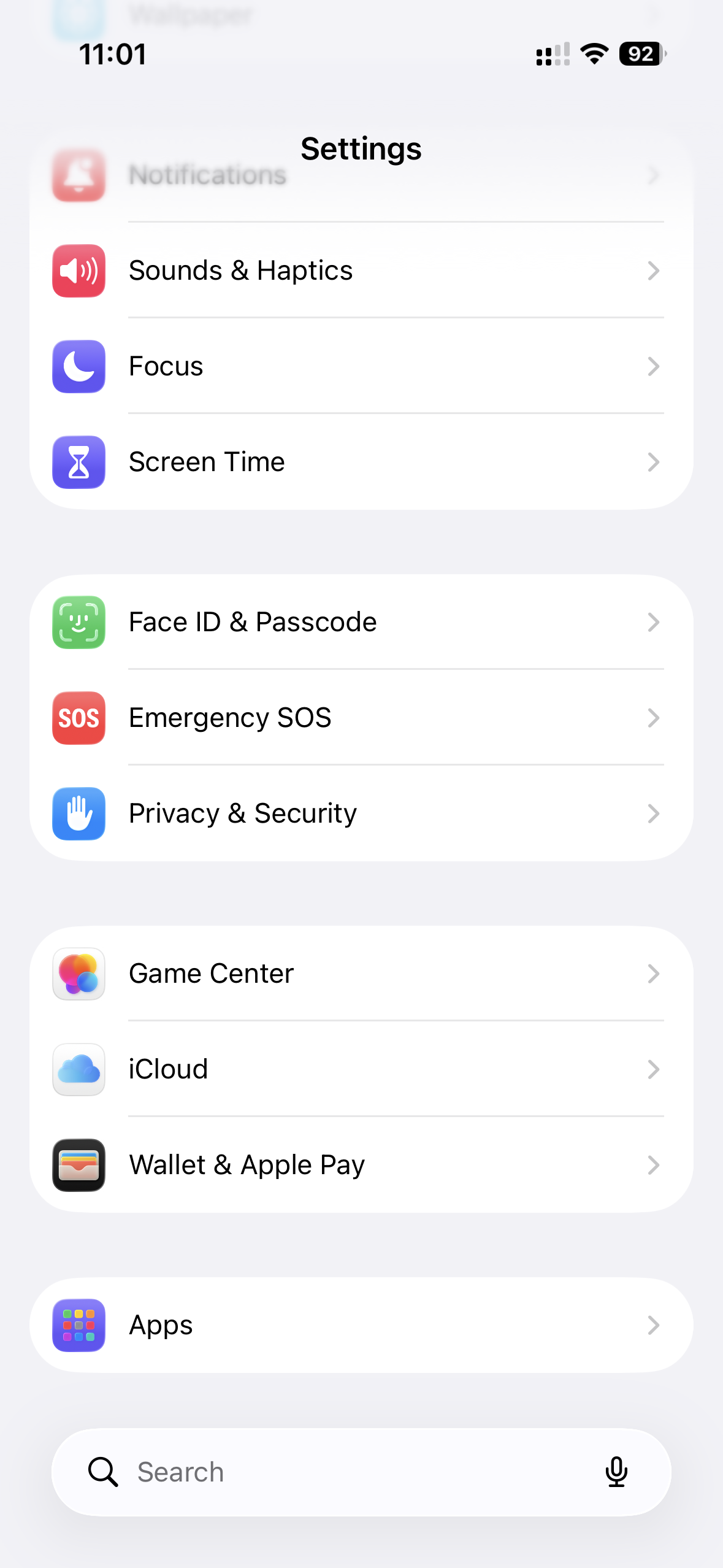 Truy cập cài đặt trên iPhone